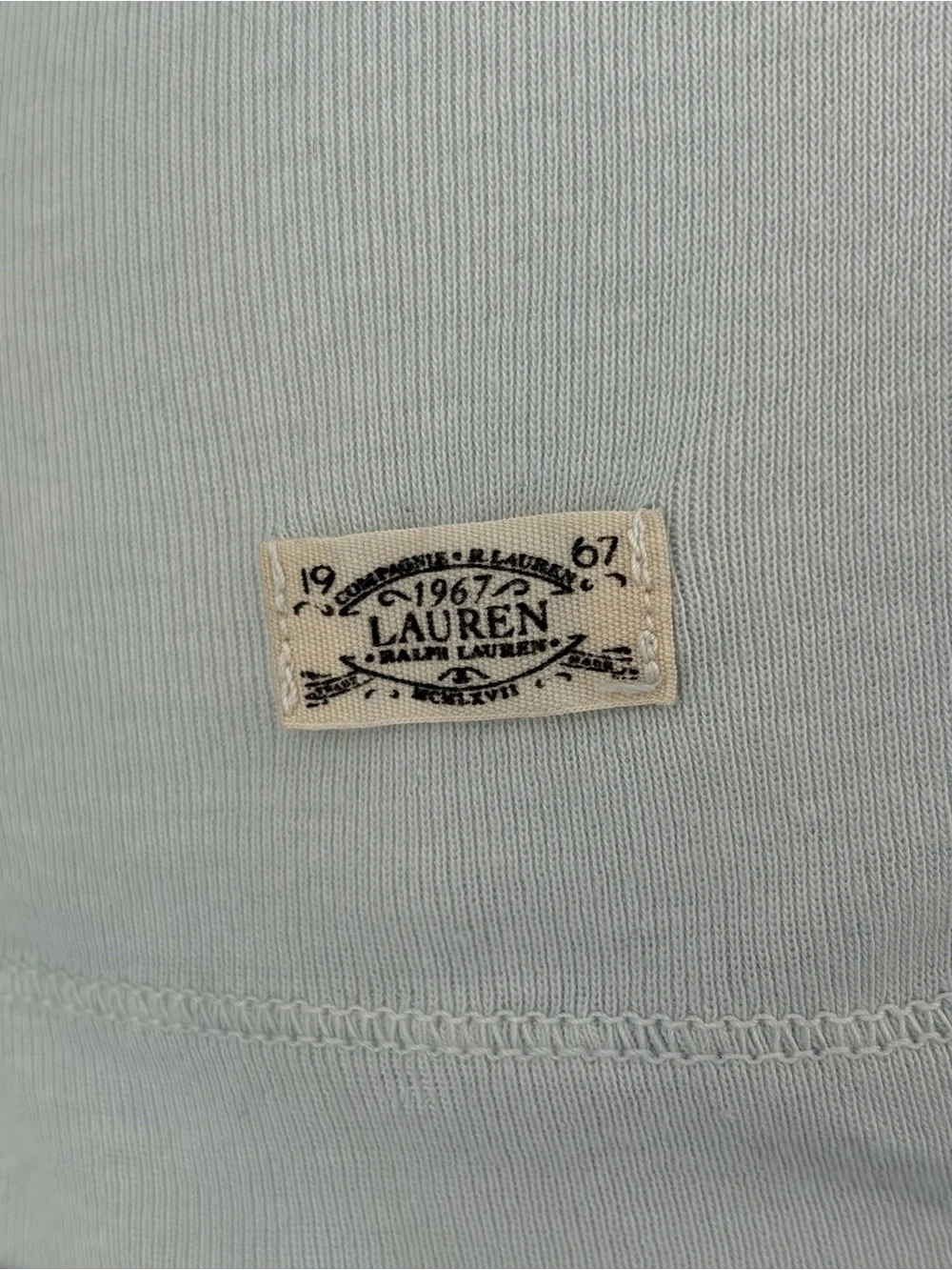 Lauren Ralph Lauren Blue Ombre Lace-Up Cotton Henley T-Shirt